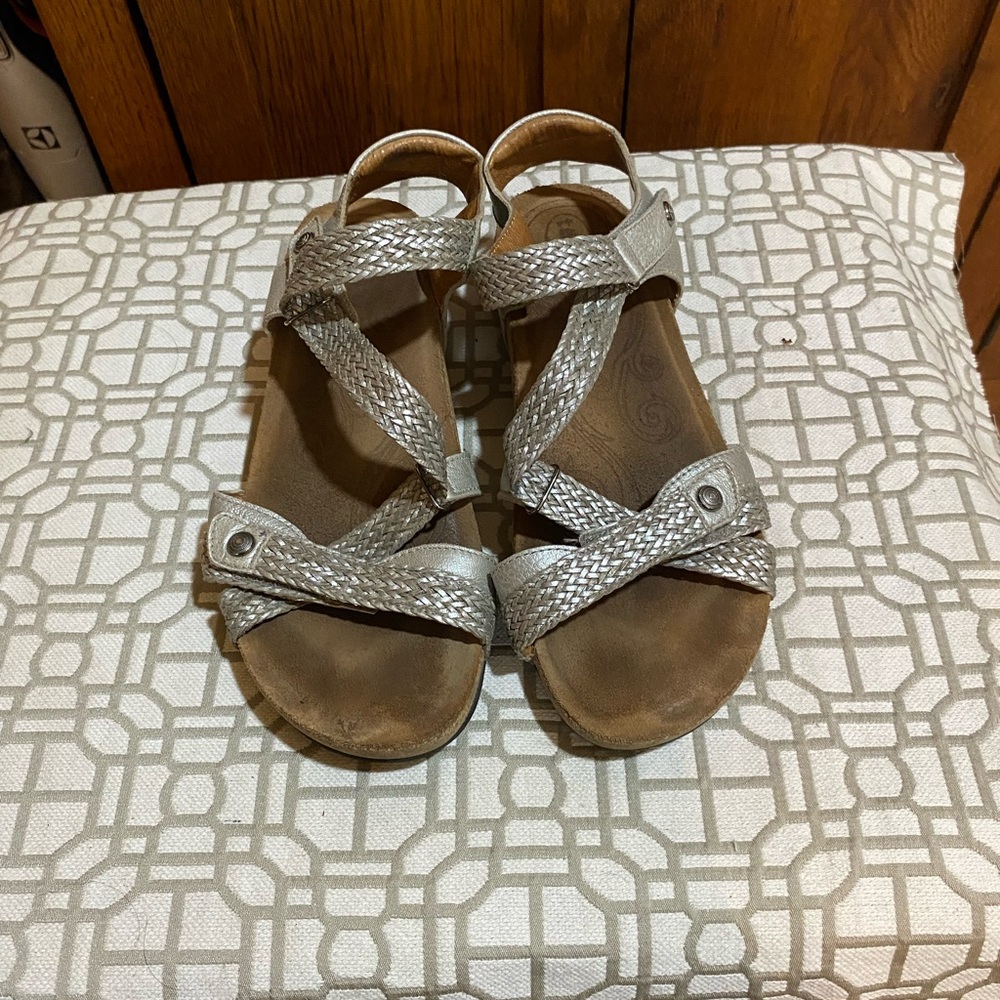 Silver Strappy Sandals